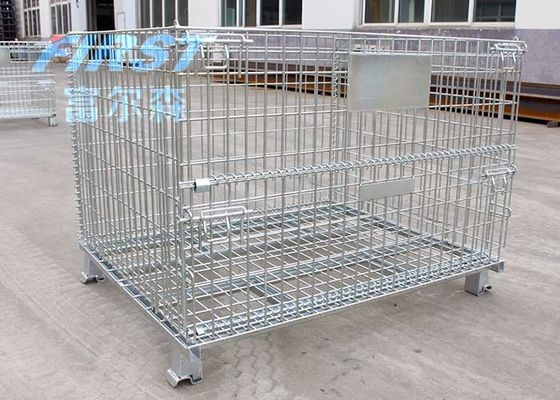 جودة  Stackable Steel Q235 50*50mm Wire Mesh Box Pallet مصنع