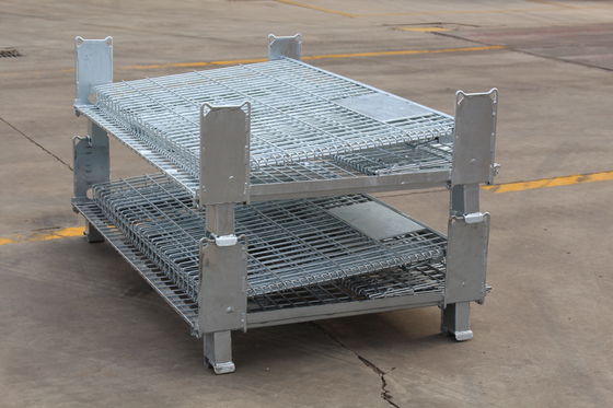 الزنك اللوجستية المغلفة 1000kg 50 * 100mm صندوق شبكة سلكية البليت