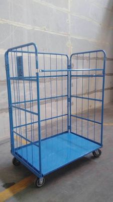 ISO 4 Ways Entrance RAL Color عربة لوجستية ذات لفة مجلفنة